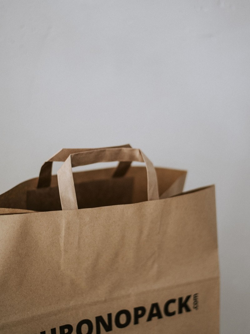 Flat handle bags - Kraft SNACK TAKEAWAY