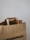 Braune Papiertüten mit Flachgriffen – Snack/Takeaway-Format (32×21×33 cm)