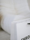 Chronopack Sac papier luxe poignées rubans - Blanc L