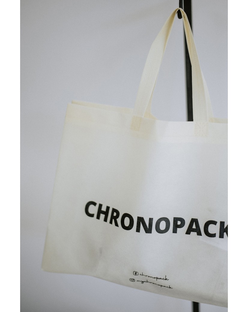 NONWOVEN DRAAGTAS "LILLE" - BEIGE M (40X10X30CM)