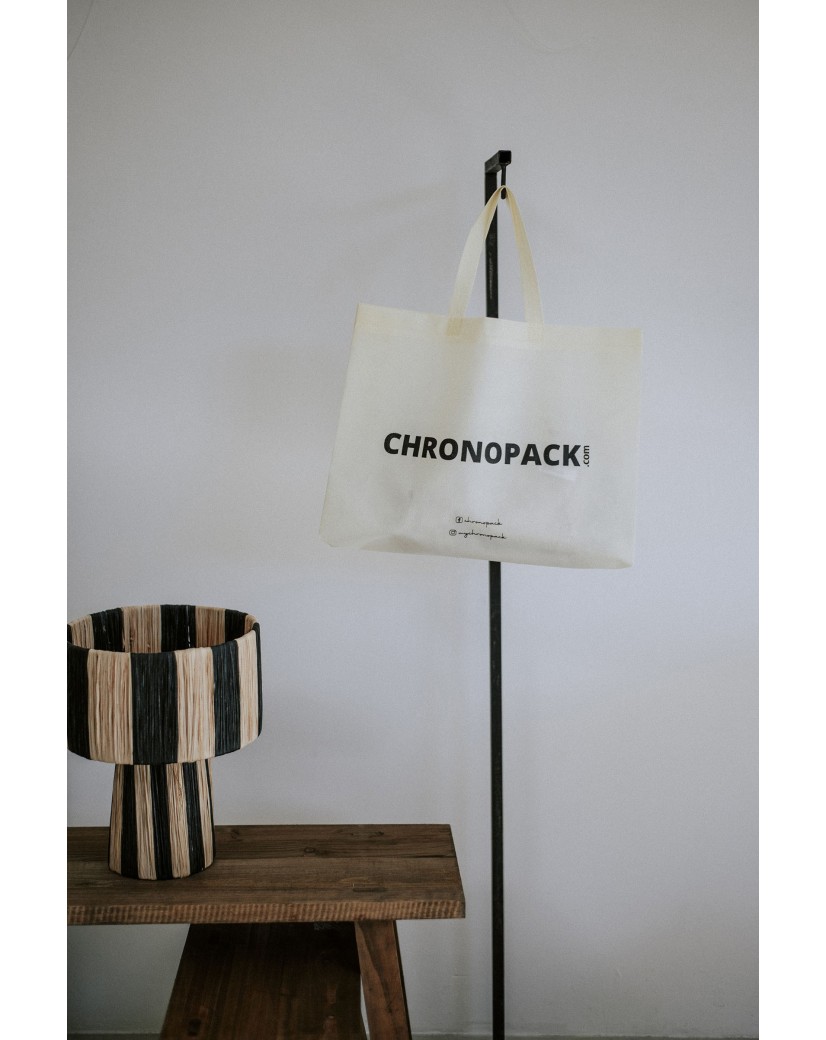 Bolsa de tela beige personalizada, barata y ecológica