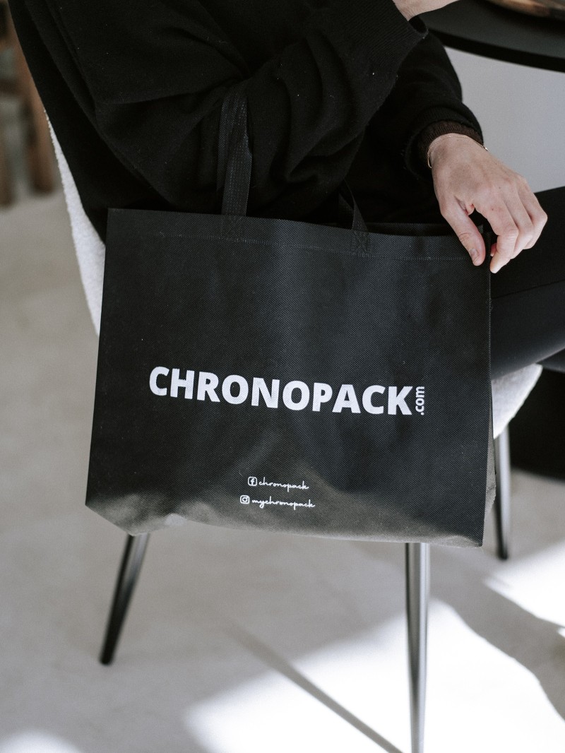 Cheap and eco-friendly personalized black fabric bag