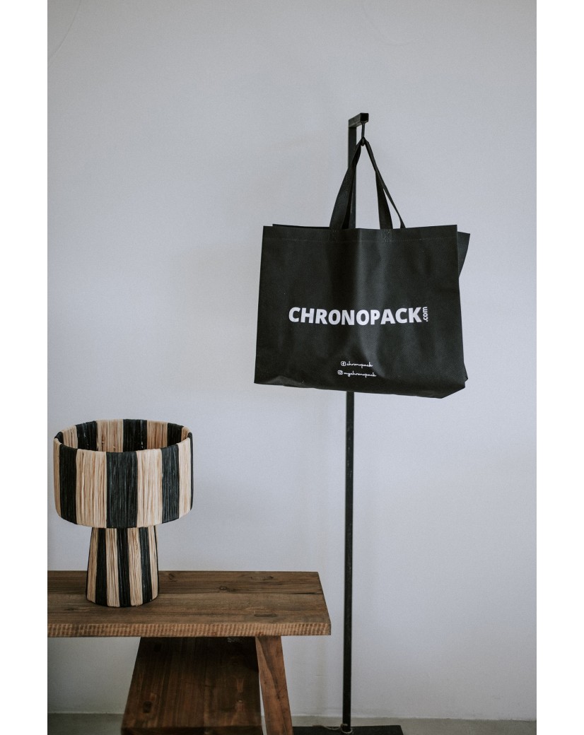 Cheap and eco-friendly personalized black fabric bag