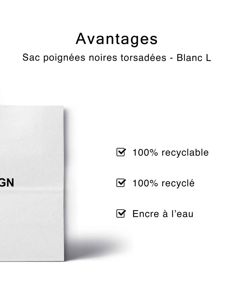 Bolsa Kraft Blanca L Horizontal – Útil, Sobria y Personalizable