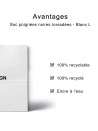 Bolsa Kraft Blanca L Horizontal – Útil, Sobria y Personalizable