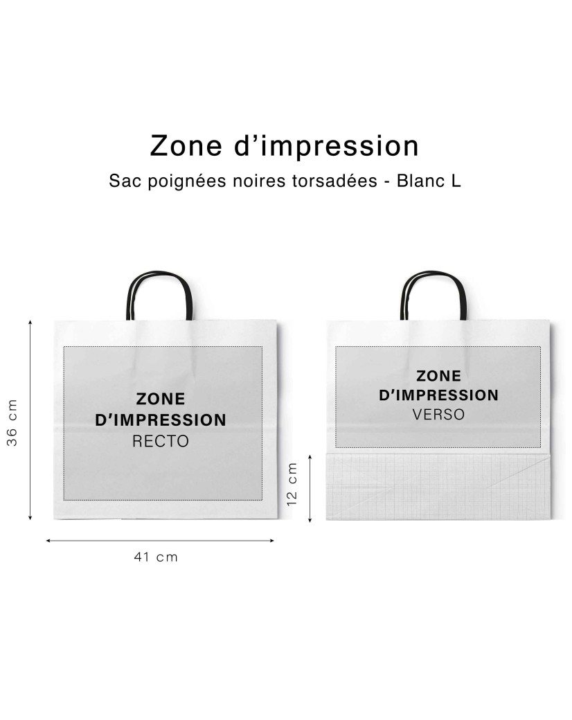 Sac Kraft Blanc L Horizontal – Pratique, Sobre et Personnalisable