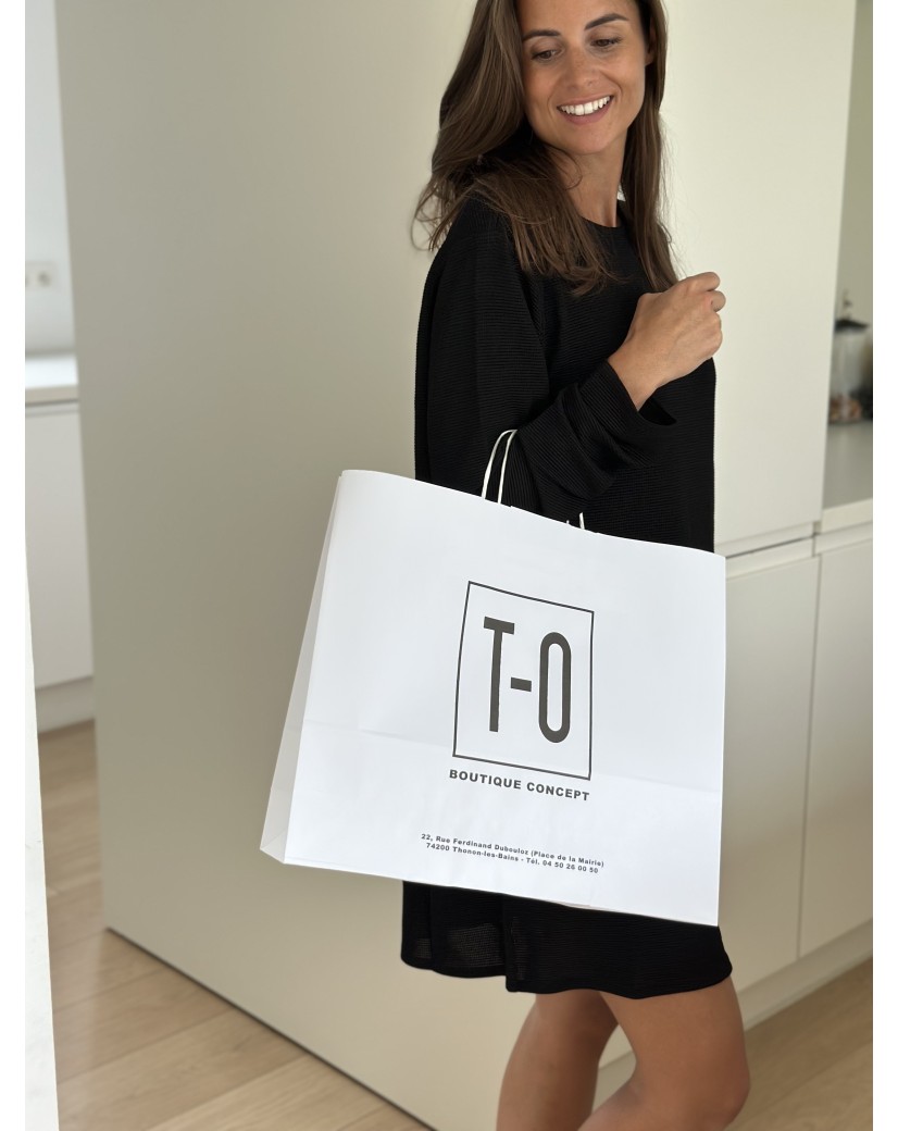 Bolsa Kraft Blanca L Horizontal – Grande, Práctica y Personalizable