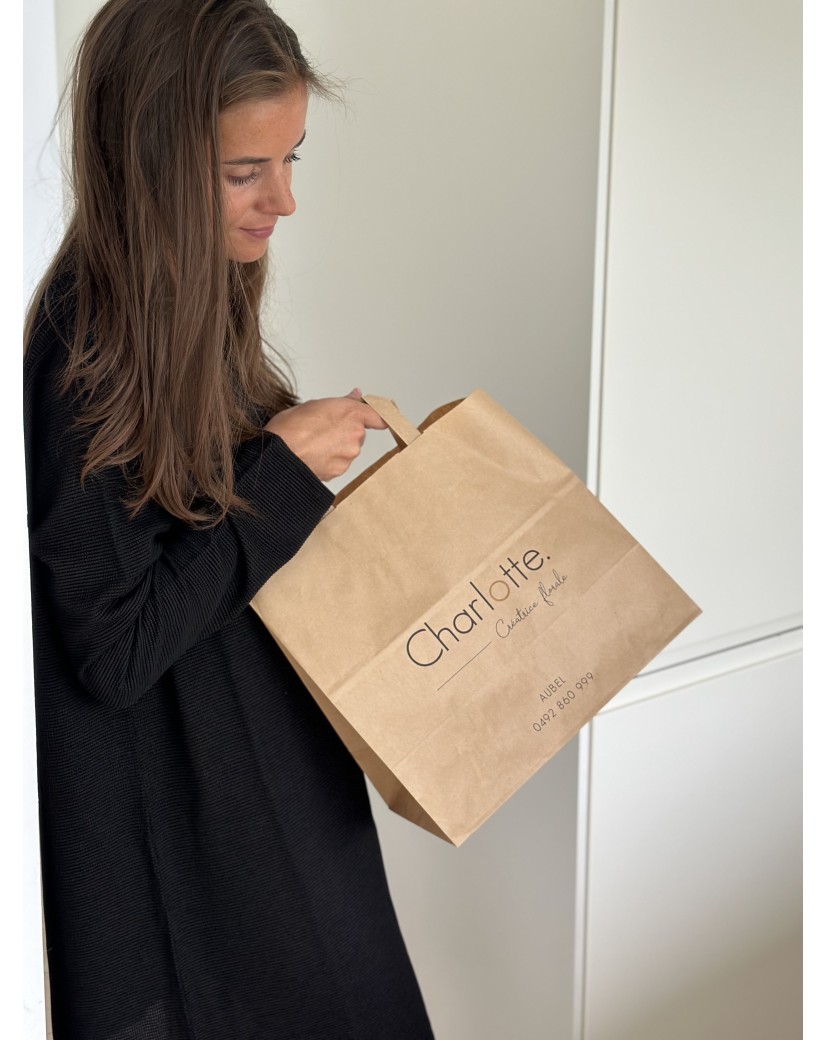 Bolsa de papel kraft personalizable 26x14x32cm a partir de 70 EUR por 200 bolsas