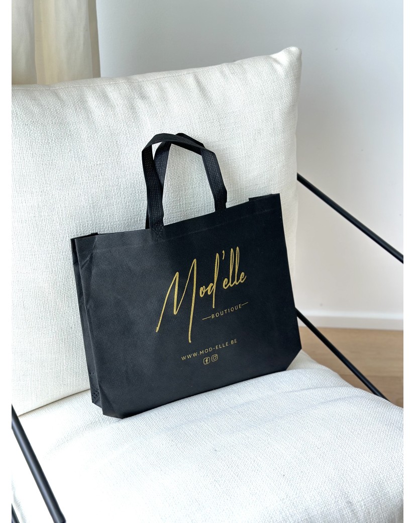 Cheap and eco-friendly personalized black fabric bag
