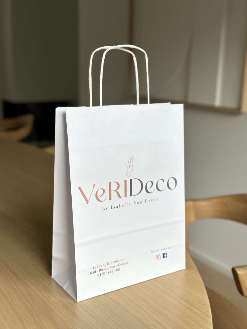 Bolsa Kraft Blanca M – Tu Logo Estará Como En Casa Aquí