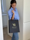 Bolsas de papel de lujo - Negro M - Asas con cordón