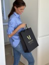 Bolsas de papel de lujo - Negro M - Asas con cordón