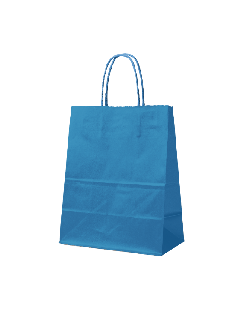 Papiertüte Blau L (32x12x41cm)
