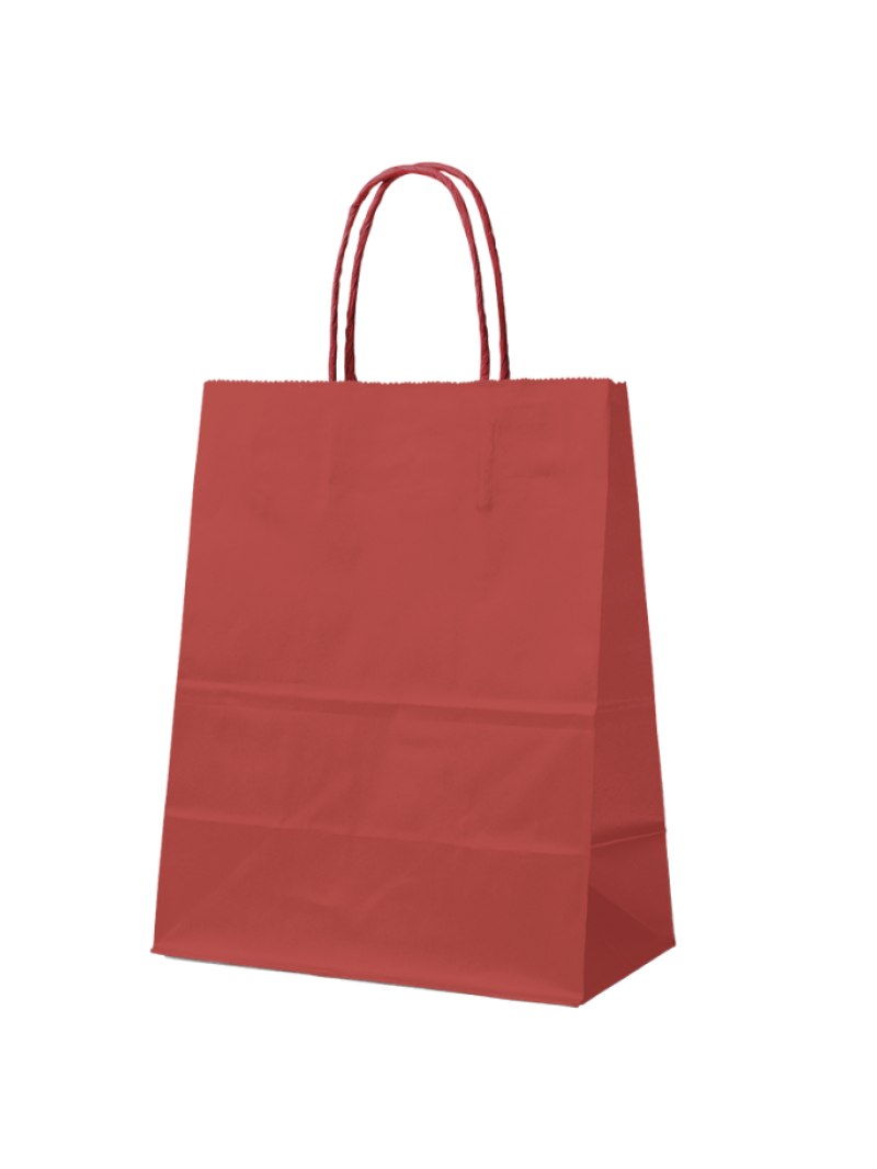 Papieren Tas Rood M (22x10x31cm)