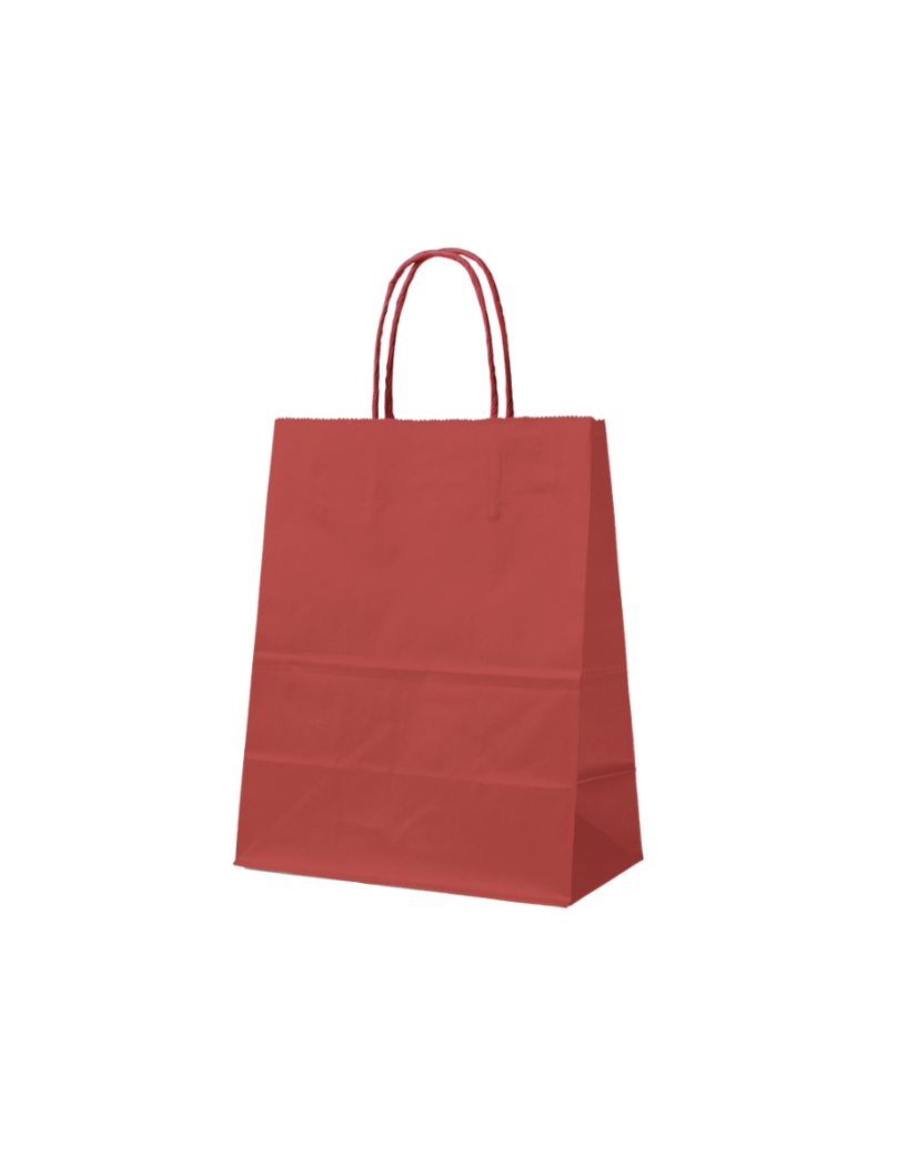 Papieren Tas Rood M (22x10x31cm)