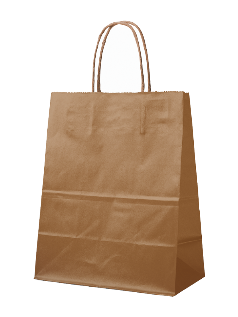 Bolsa de papel Bronce L (32x12x41cm)