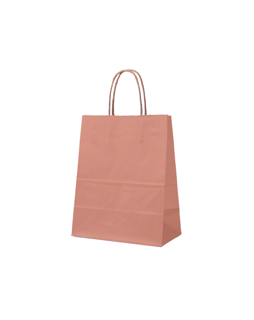 Paper Bag Apricot M (22x10x31cm)
