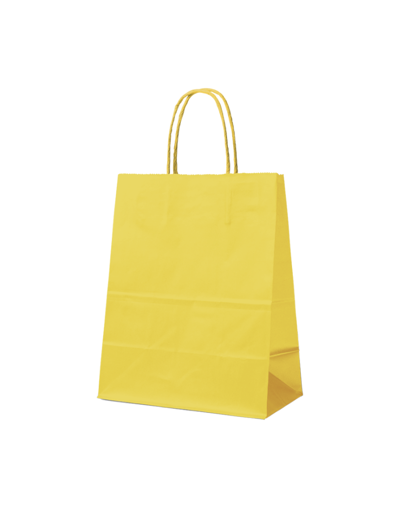 Bolsa de papel Amarilla L (32x12x41cm)