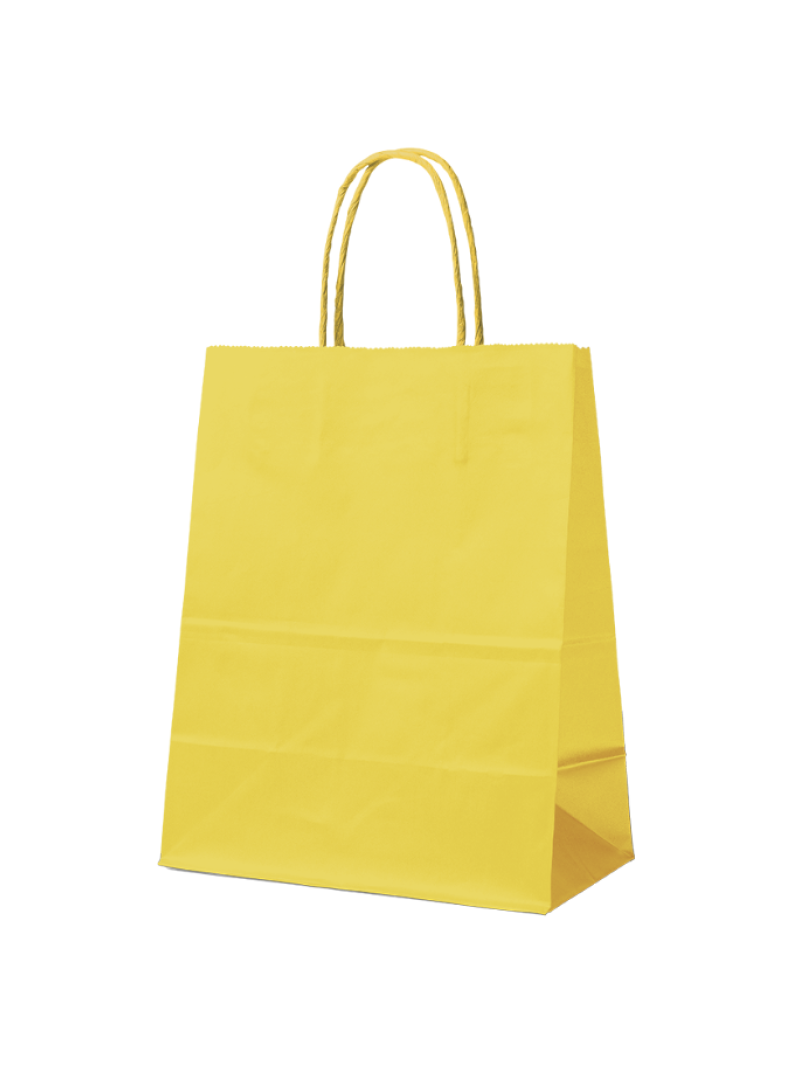 Yellow Paper Bag M (22x10x31cm)