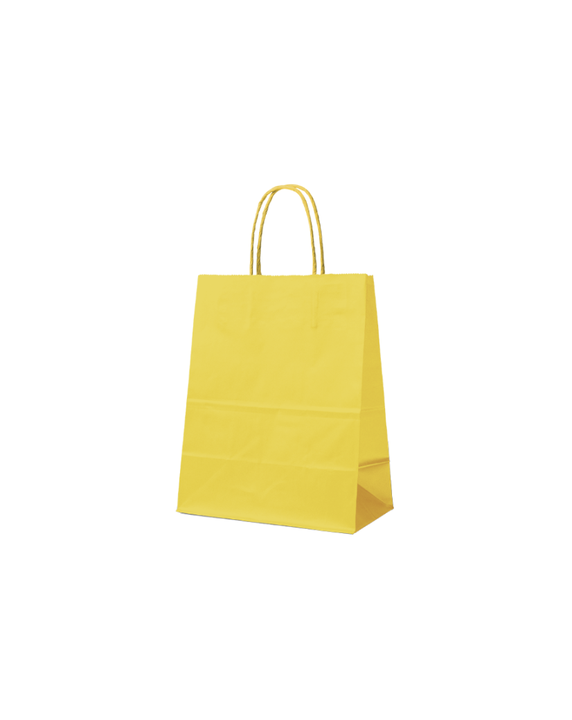 Tas met gedraaid handvat - Geel S