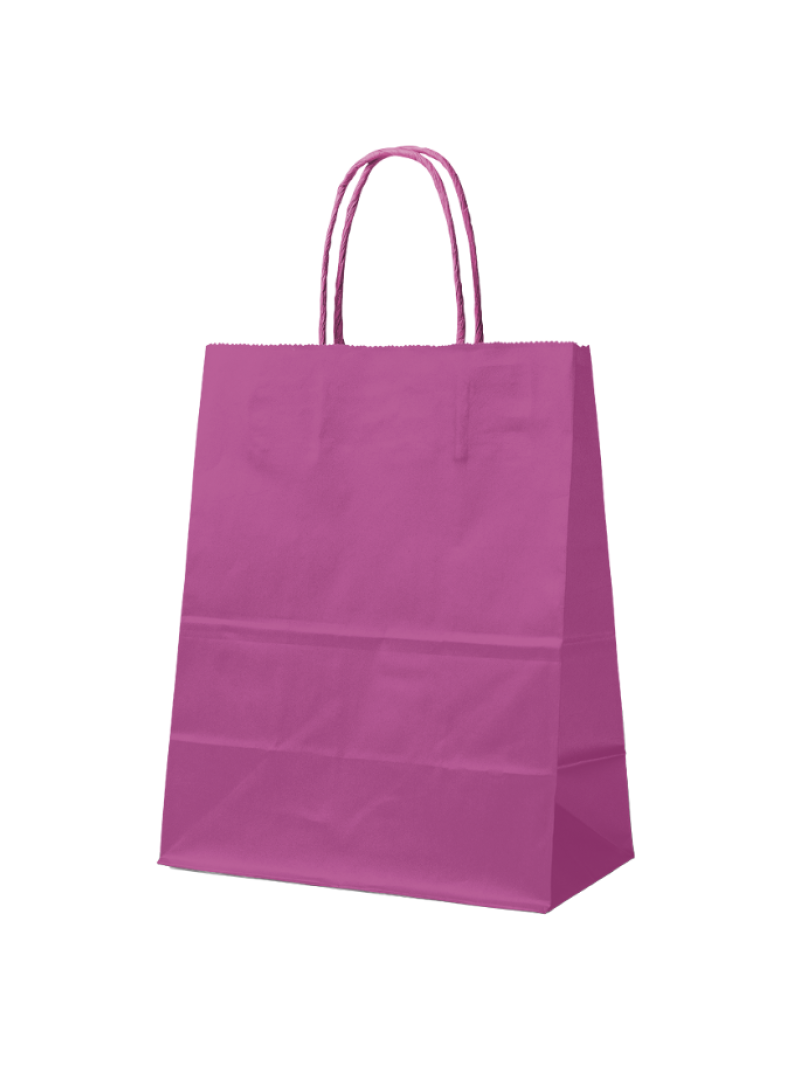 Paper Bag Pink M (22x10x31cm)