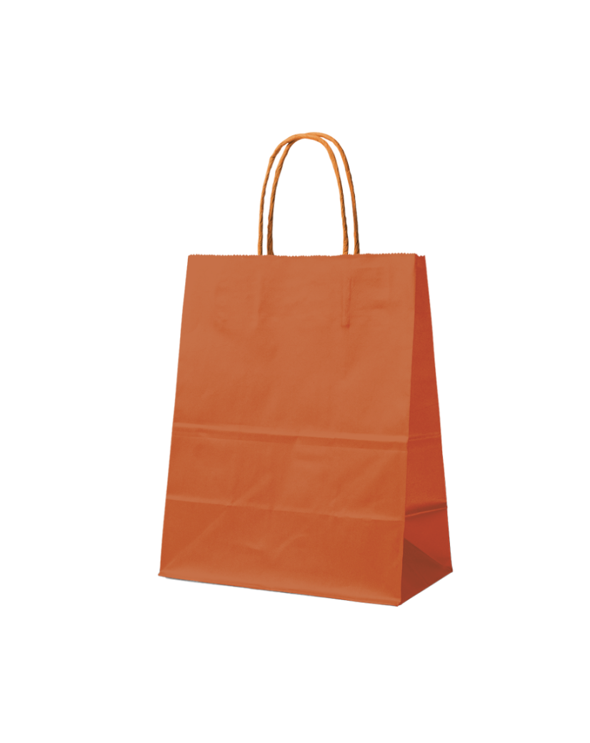 Bolsa de papel Naranja L (32x12x41cm)