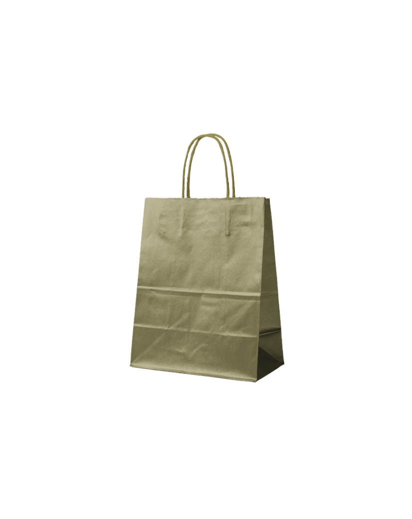 Bolsas de papel – Dorado S (18x8x22cm)
