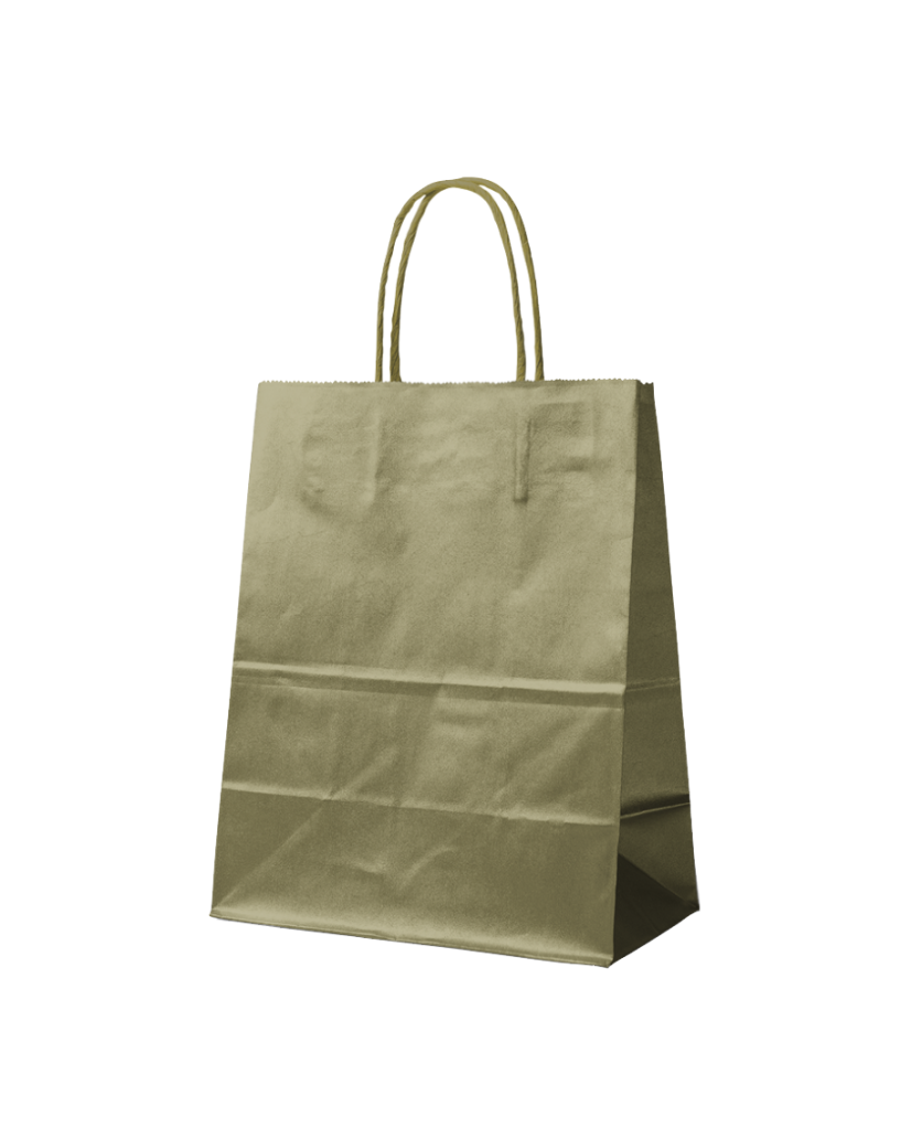 Bolsa de papel Dorado L (32x12x41cm)