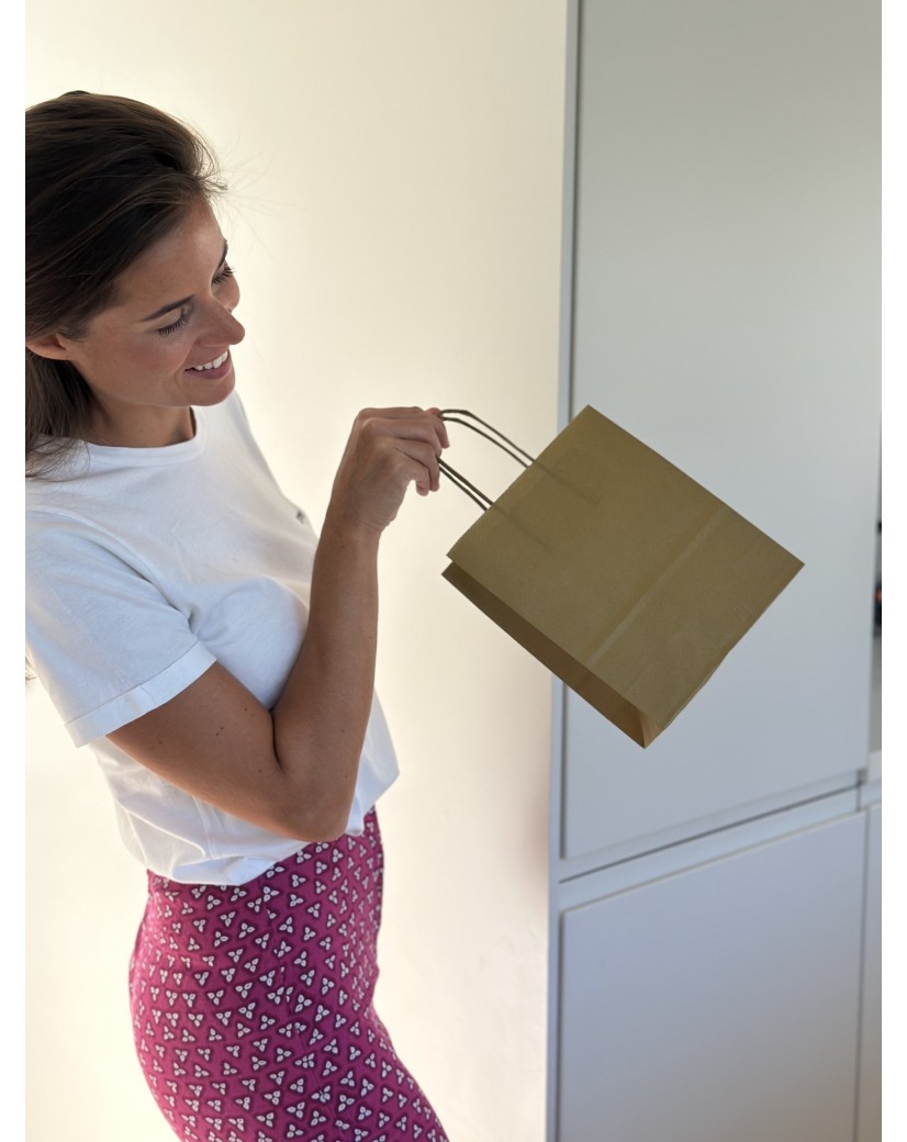 Bolsas de papel – Dorado S (18x8x22cm)