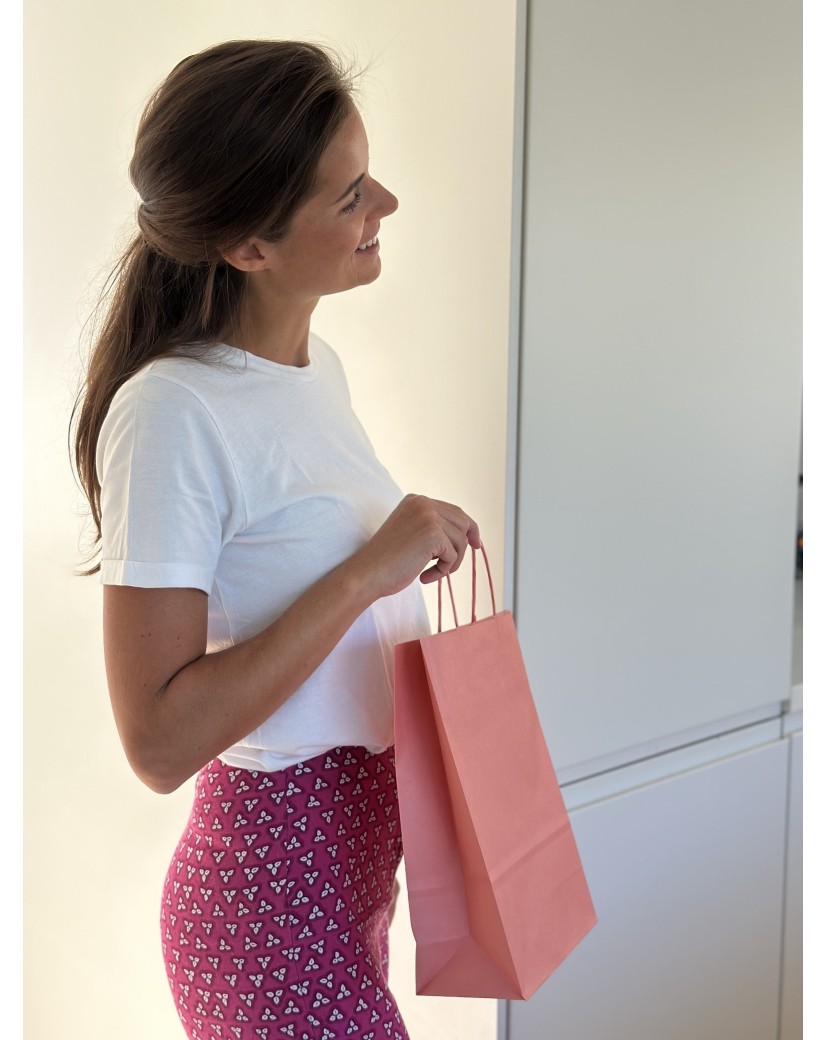 Bolsa de papel Albaricoque M (22x10x31cm)
