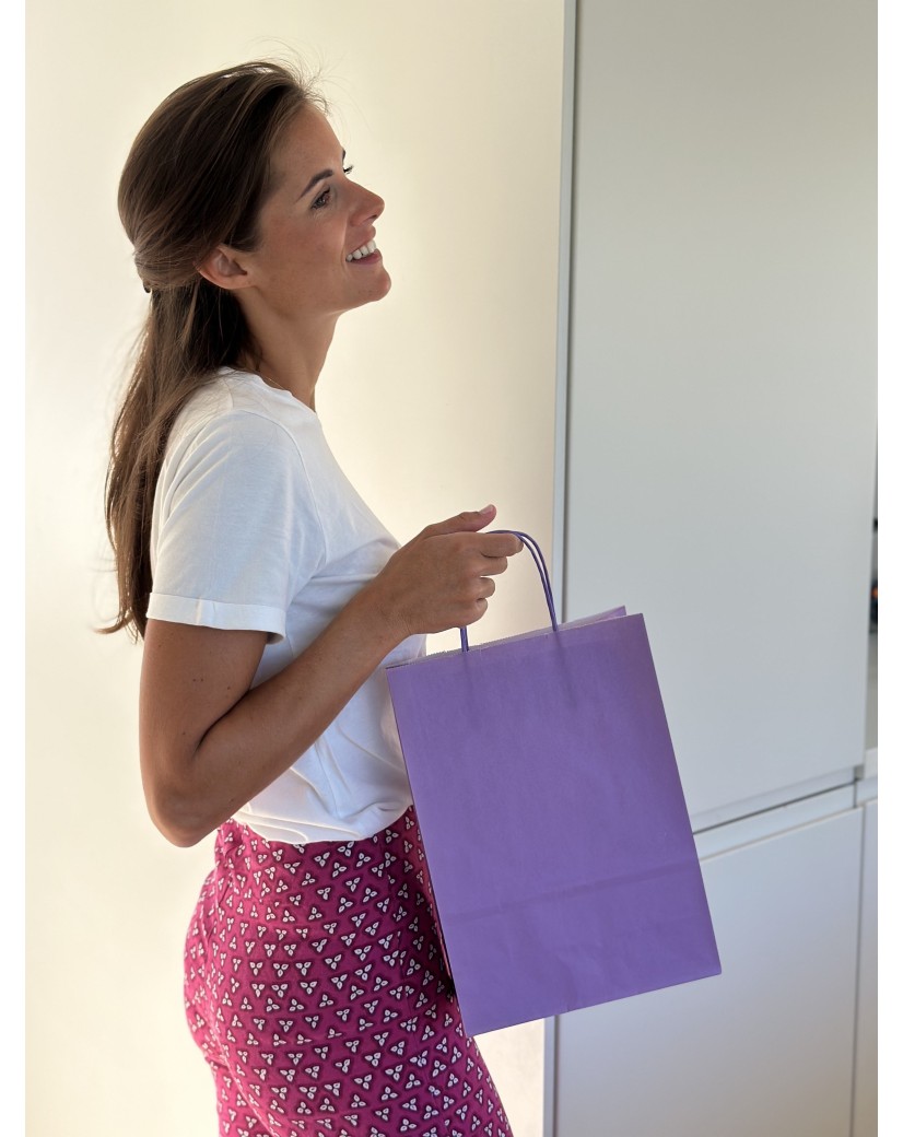 Paper Bag Lavender M (22x10x31cm)