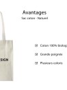 SAC PARIS - NATUREL (38x42cm)
