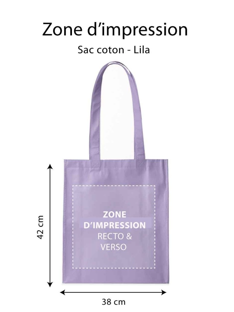 Bag PARIS - Lilac (38x42 cm)