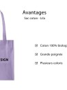 Tragetasche PARIS - LILA (38x42 cm)