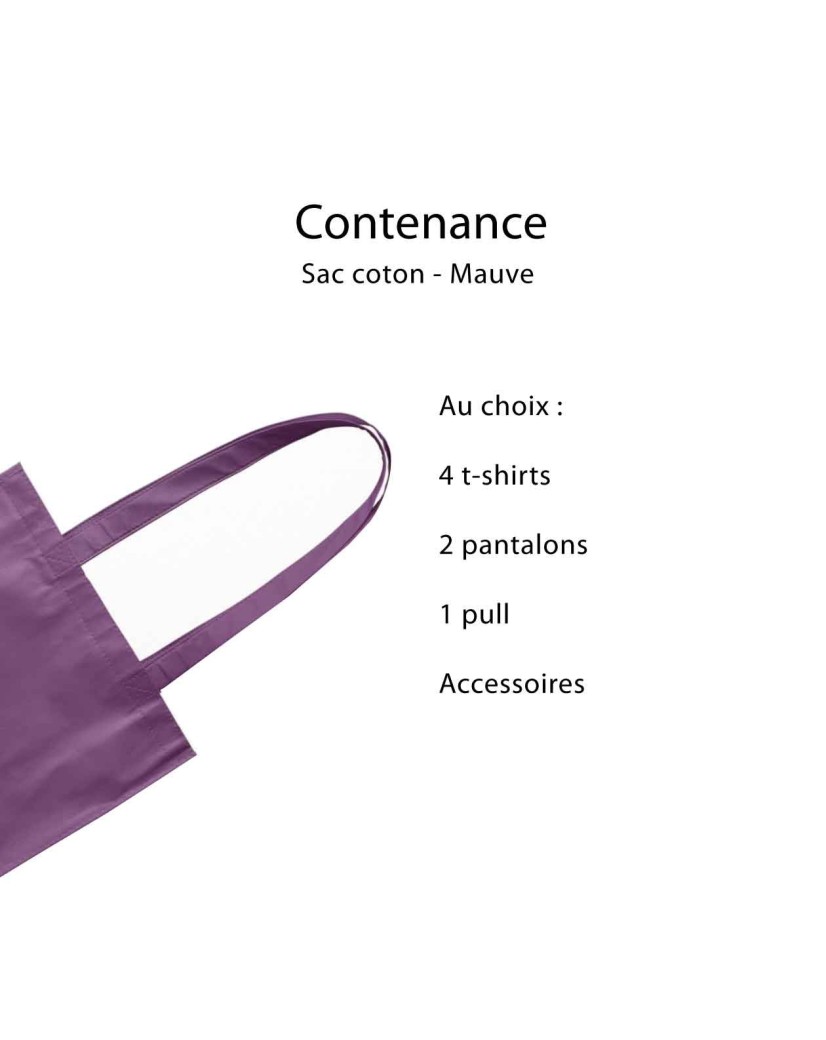 Bag PARIS - Mauve (38x42 cm)