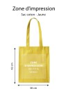 TOTEBAG "PARIJS" GEEL (38x42 cm)