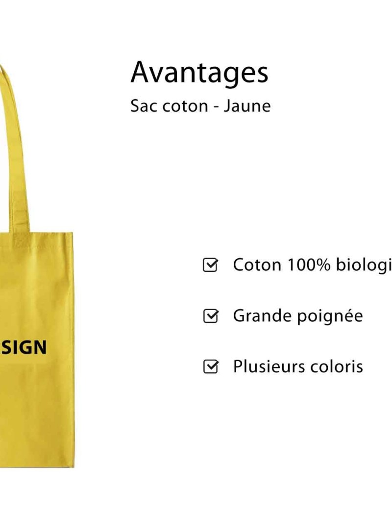 Bag PARIS - Yellow (38x42 cm)