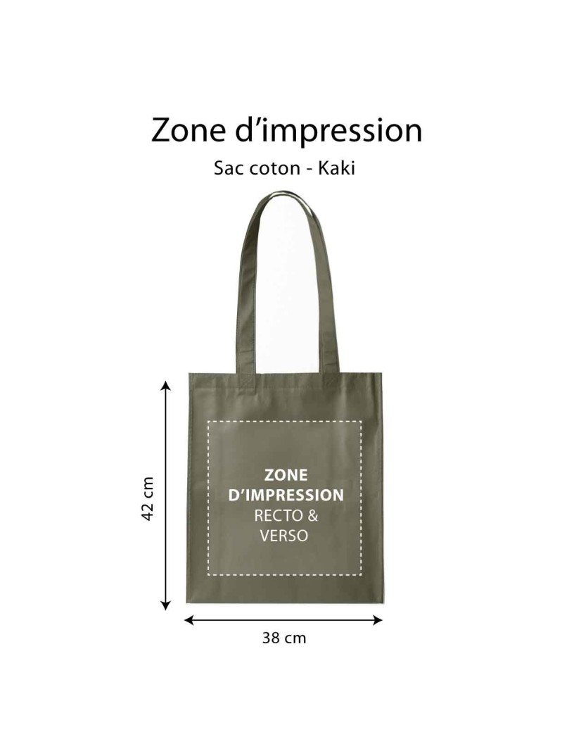 TOTEBAG "PARIJS" KAKI (38X42CM)
