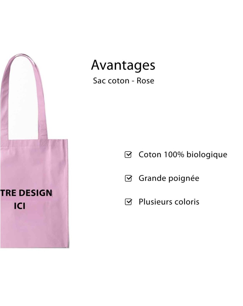 SAC PARIS - ROSE (38x42cm)