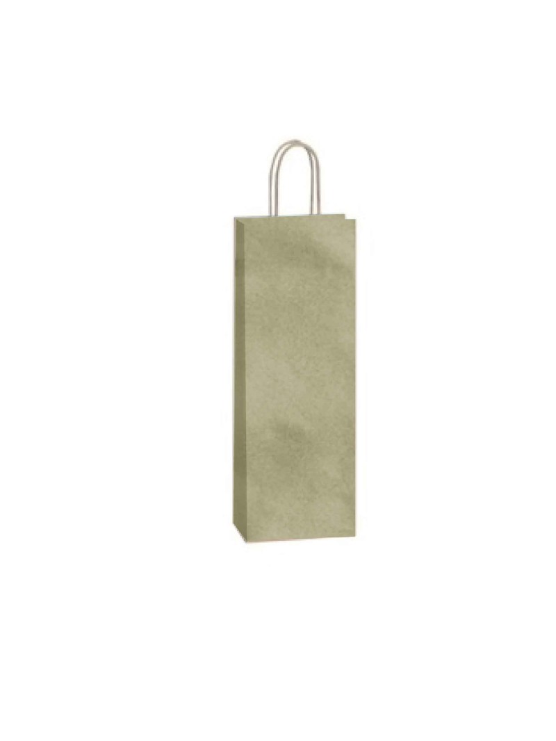Bolsa marrón personalizable para 1 botella, entrega urgente y precio económico.