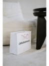 Luxe papieren tas - Handvat Zwart Lint - Wit S