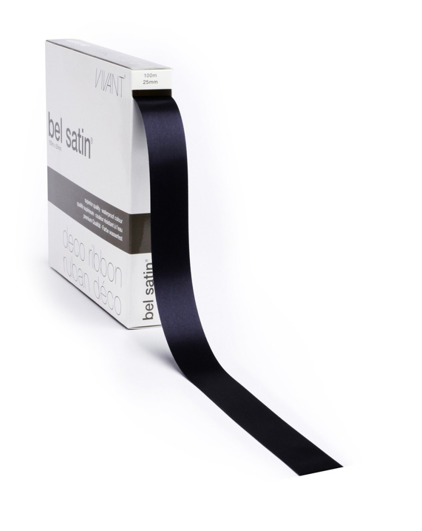 Ribbon 44 - Satin Midnight Blue 25mm