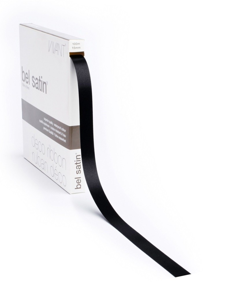 Cinta 85 - Negro Satinado 15mm