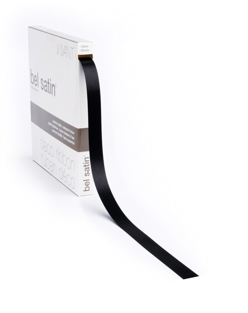 Cinta 85 - Negro Satinado 15mm