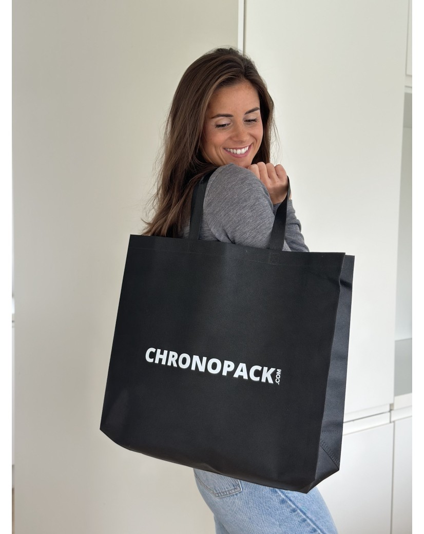 Cheap and eco-friendly personalized black fabric bag