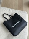 Bolsa de tela negra personalizada, barata y ecológica
