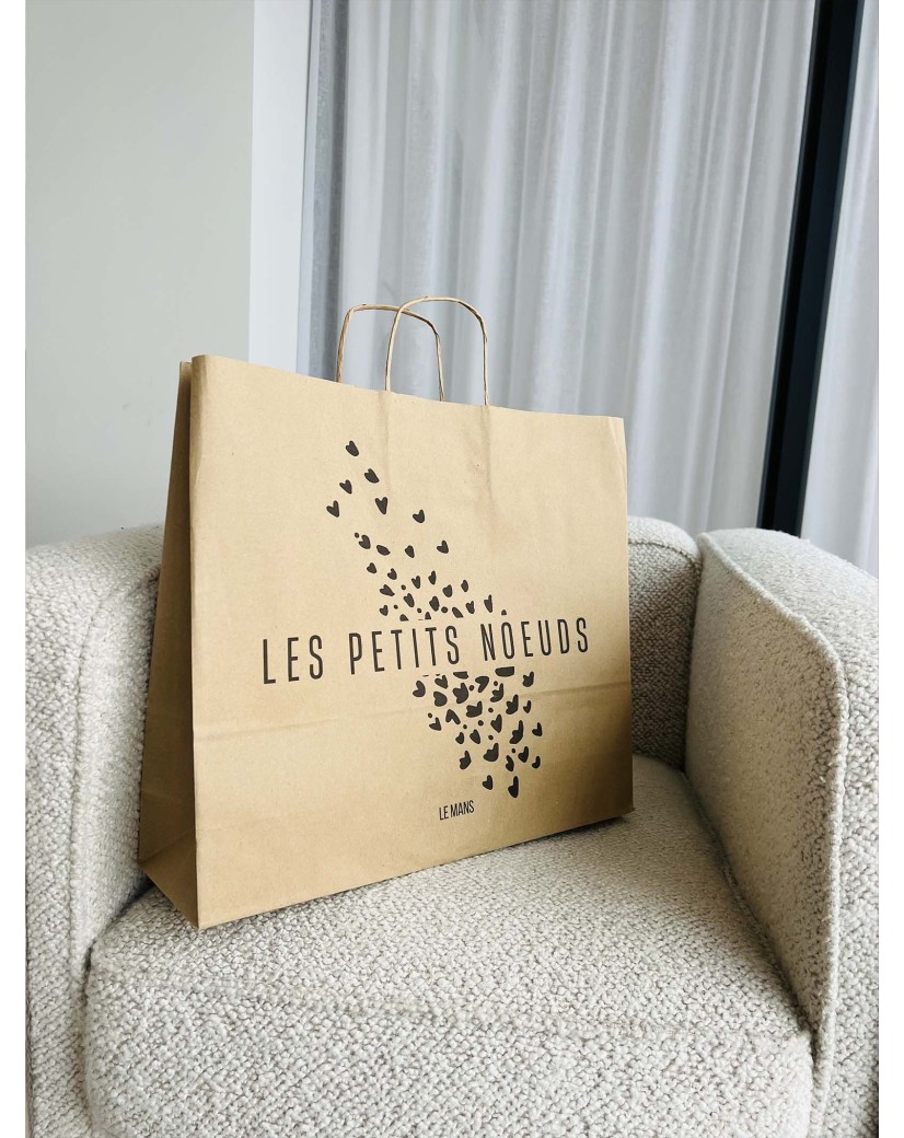 Sac Kraft XL Poignées Noires – L’Allié Pro De Vos Grands Formats
