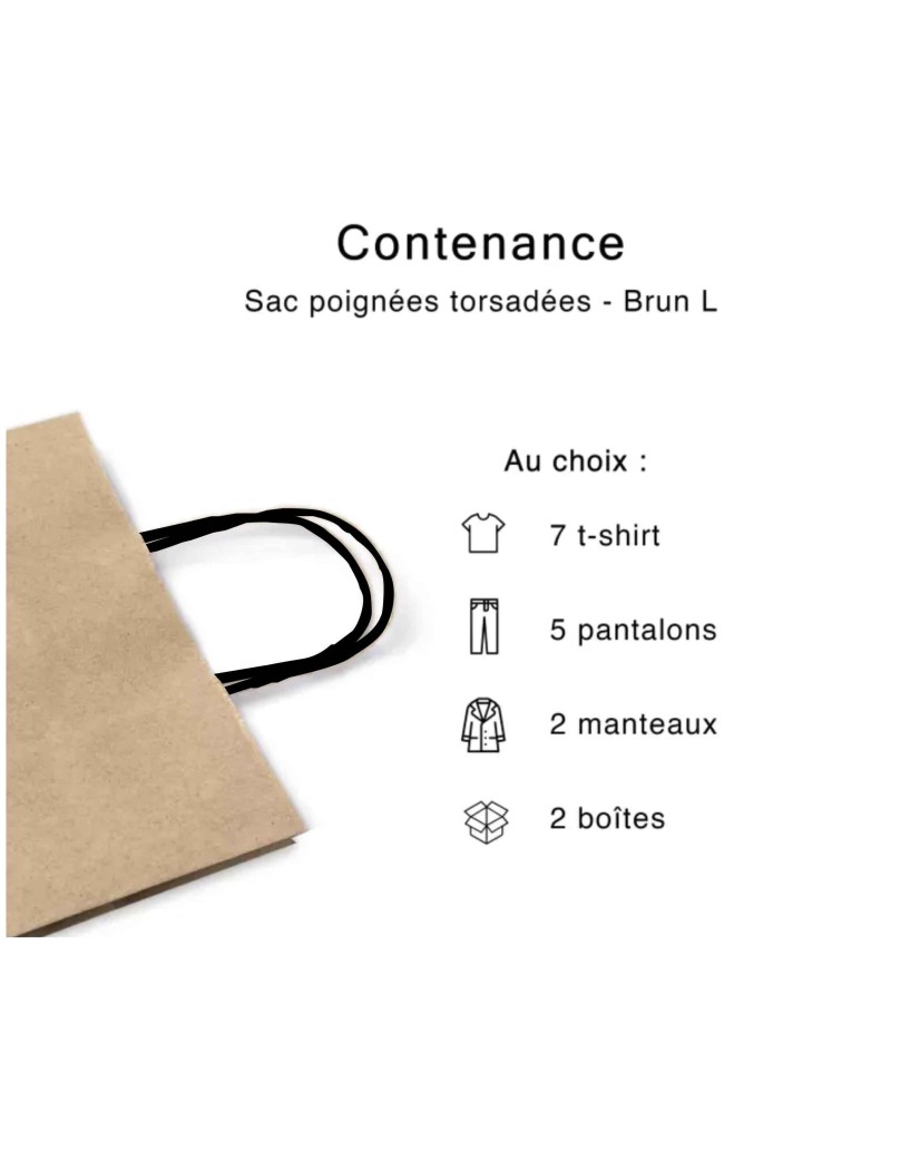 Sac kraft L Poignées Noires – Votre Logo y Trouvera Sa Place