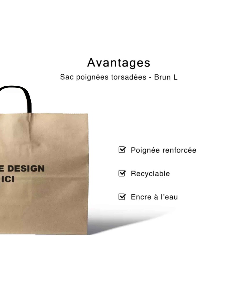 Bolsa Kraft L Asas Negras – Tu Logo Tendrá su Lugar Ideal