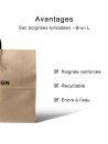 Sac kraft L Poignées Noires – Votre Logo y Trouvera Sa Place